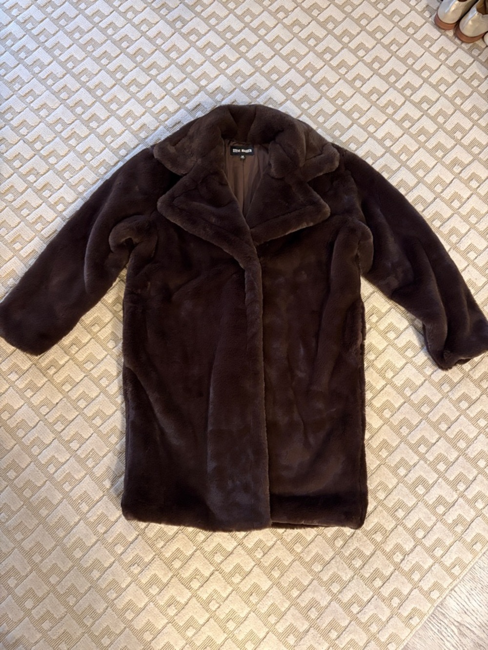NWOT Plush Dark Brown Teddy Coat - Women's Faux Fur Jacket